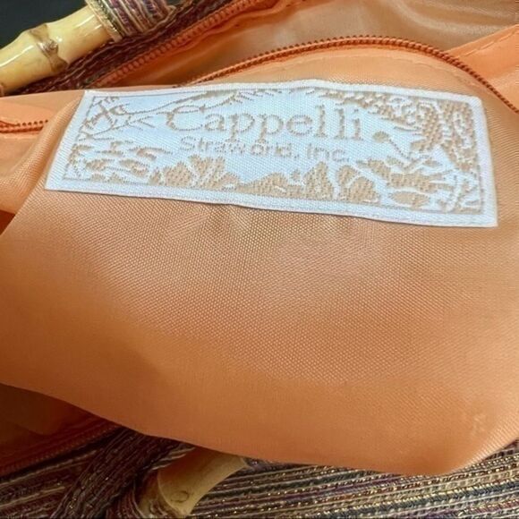 Cappelli Straworld Women's Handbag With Bamboo Handles Neutral Color 15x12 - Picture 2 of 3